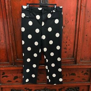 Black Polka Dot Pants by Anthropology
